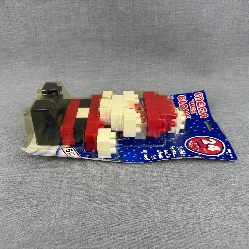 Vintage 1990 Mega Wee Bloks Santa Claus Ritvik 801 24 Piece Set New Sealed